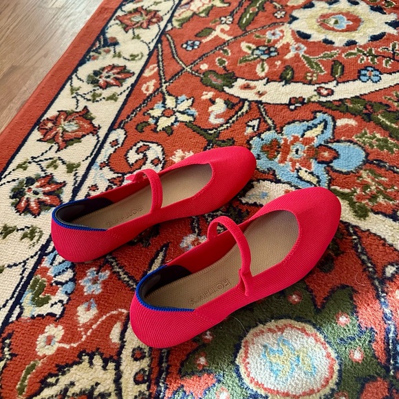 Rothy's Square Mary Jane in Lollipop Red - Picture 2 of 6